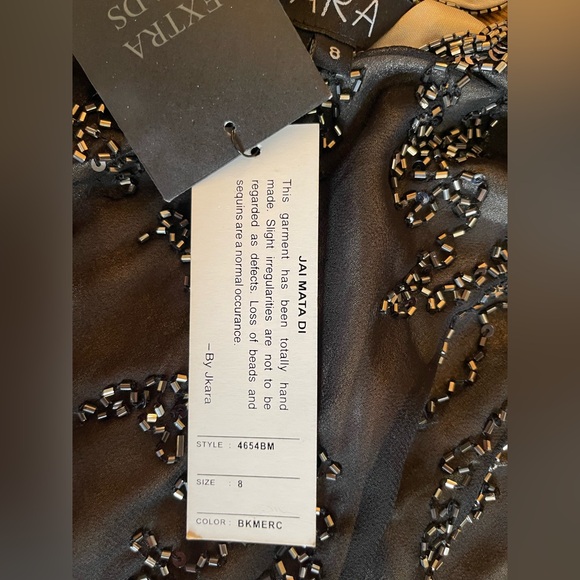 JKARA New York Black Beaded Sequin Evening Dress (NWT) - Picture 5 of 6